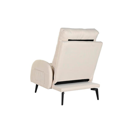 Schlafsofa DKD Home Decor 74 x 85 x 90 cm Scandi Metall Creme