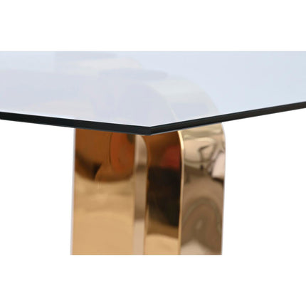 Couchtisch DKD Home Decor Gold Stahl Verre trempé 100 x 100 x 45 cm