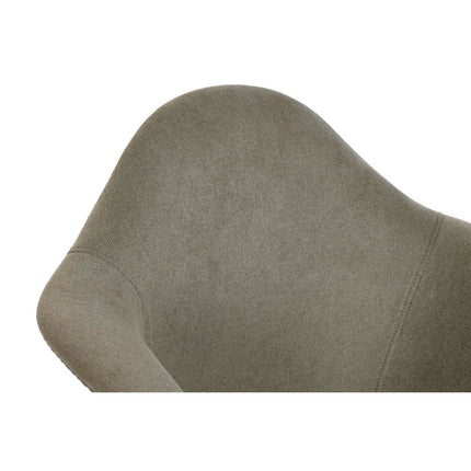 Stuhl DKD Home Decor Metall Braun Polyester (53 x 52,5 x 82 cm)