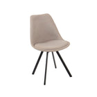 Esszimmerstuhl DKD Home Decor Grau Metall Polyester (48 x 58 x 84 cm)