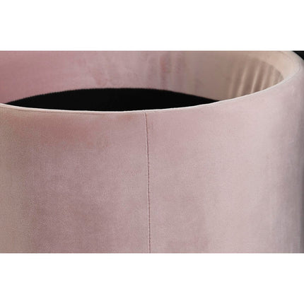 Fußstütze DKD Home Decor Schwarz Rosa Metall Polyester (42 x 42 x 42 cm)