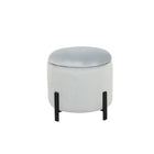Fußstütze DKD Home Decor Grau Metall Polyester (42 x 42 x 42 cm)