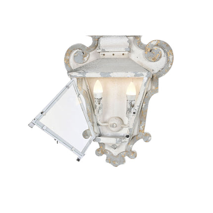 Wandleuchte DKD Home Decor Kristall Metall Weiß Neoklassisch (43 x 16,5 x 68 cm)