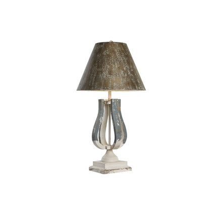 Tischlampe DKD Home Decor 44,5 x 44,5 x 83,5 cm Tanne Blau Gold Metall Weiß 220 V 50 W