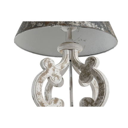 Tischlampe DKD Home Decor 45 x 45 x 95 cm Tanne Grau Gold Metall Weiß 220 V 50 W