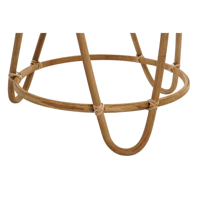 Satz mit 3 Tischen DKD Home Decor Hellbraun Rattan (80 x 80 x 45,5 cm) (80 x 80 x 47 cm)