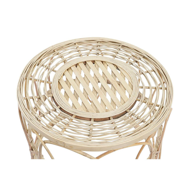 Satz mit 3 Tischen DKD Home Decor Braun Rattan (50 x 50 x 41,5 cm) (50 x 50 x 40 cm)