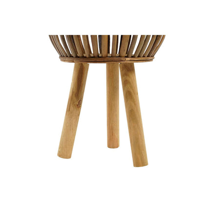 Satz Blumentöpfe DKD Home Decor natürlich Braun Bambus 37 x 37 x 63 cm