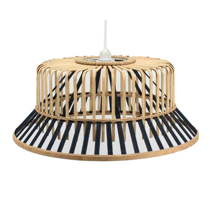 Deckenlampe DKD Home Decor Schwarz Braun Bambus 50 W (60 x 60 x 25 cm)