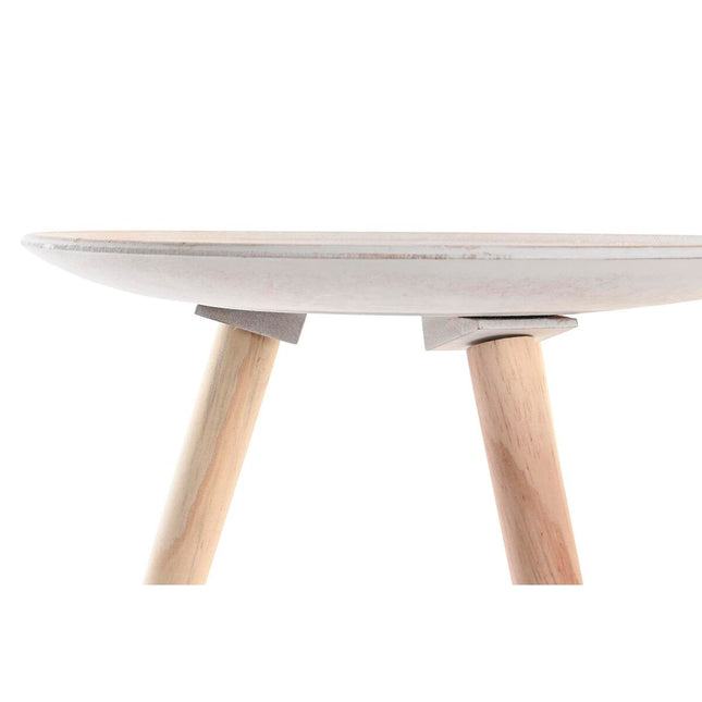 Beistelltisch DKD Home Decor Beige Braun Weiß Kiefer 40 x 40 x 41 cm Holz MDF (2 Stück)