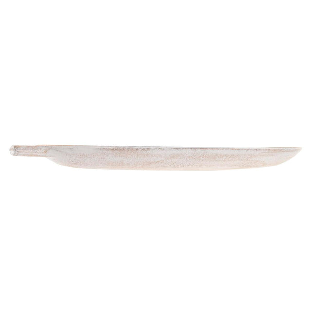 Tischdekoration DKD Home Decor 60 x 21 x 4 cm Antiker Finish Grau Braun Tropical Pflanzenblatt (2 Stück)
