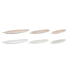 Tischdekoration DKD Home Decor 60 x 21 x 4 cm Antiker Finish Grau Braun Tropical Pflanzenblatt (2 Stück)