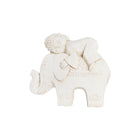 Deko-Figur DKD Home Decor Antiker Finish Elefant Weiß Orientalisch Magnesium (44 x 22 x 40 cm)