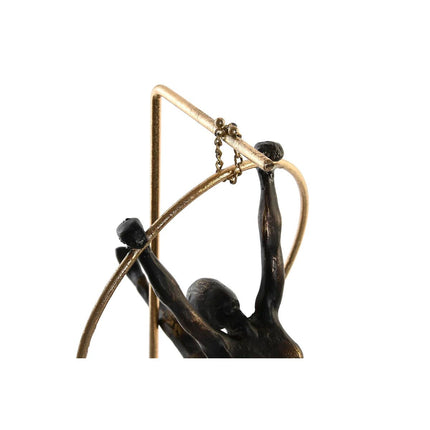 Deko-Figur DKD Home Decor 25 x 26 x 56 cm Schwarz Gold Turner (3 Stück)
