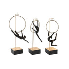 Deko-Figur DKD Home Decor 25 x 26 x 56 cm Schwarz Gold Turner (3 Stück)