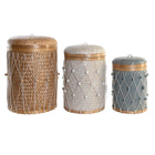 Korb-Set DKD Home Decor Baumwolle Bambus Boho (46 x 46 x 58 cm)