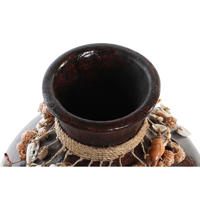 Vase DKD Home Decor Bunt Muscheln 30 x 30 x 32 cm (2 Stück)