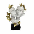 Deko-Figur DKD Home Decor 21,5 x 10 x 28 cm Gold Weiß Ehepaar