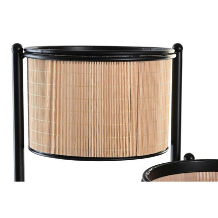 Blumentopf DKD Home Decor 41 x 40 x 70,5 cm natürlich Schwarz Metall Kolonial Bambus