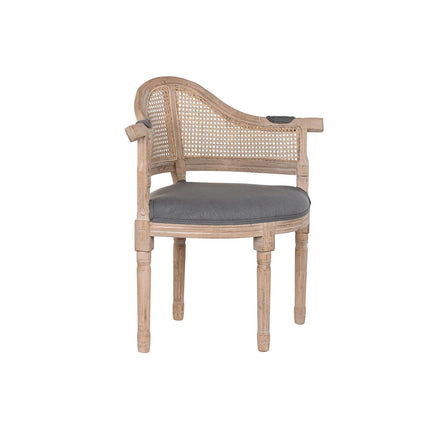Esszimmerstuhl DKD Home Decor Tanne Polyester Dunkelgrau (67 x 51 x 85 cm)