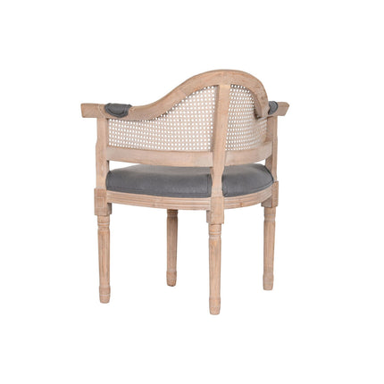 Esszimmerstuhl DKD Home Decor Tanne Polyester Dunkelgrau (67 x 51 x 85 cm)