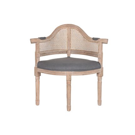 Esszimmerstuhl DKD Home Decor Tanne Polyester Dunkelgrau (67 x 51 x 85 cm)