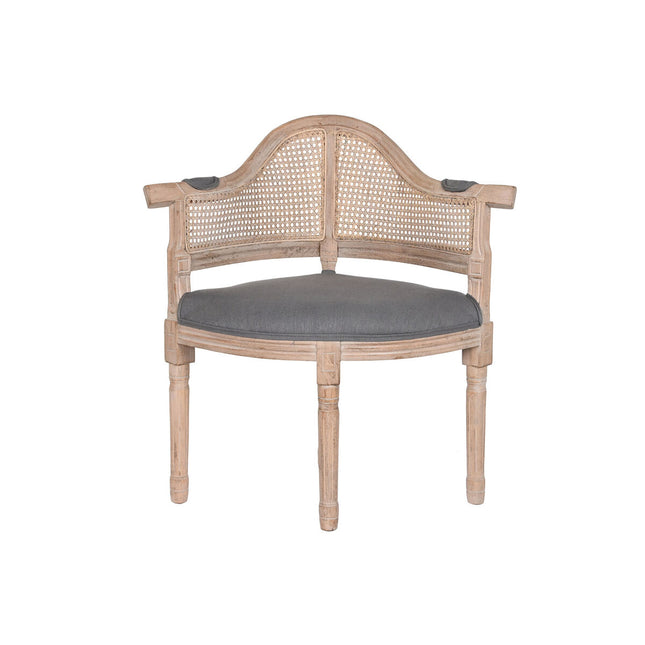 Esszimmerstuhl DKD Home Decor Tanne Polyester Dunkelgrau (67 x 51 x 85 cm)