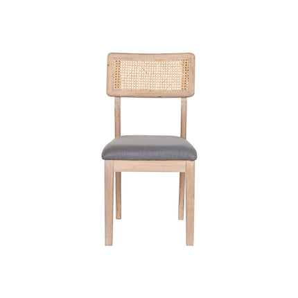 Esszimmerstuhl DKD Home Decor Tanne Polyester Dunkelgrau (46 x 53 x 90 cm)