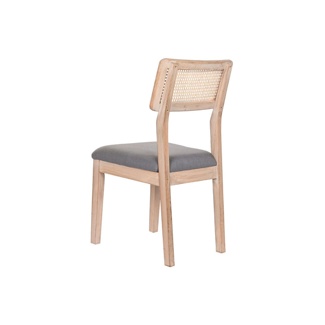 Esszimmerstuhl DKD Home Decor Tanne Polyester Dunkelgrau (46 x 53 x 90 cm)