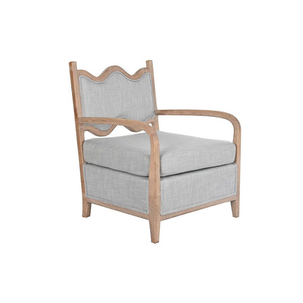 Sessel DKD Home Decor Tanne Polyester Hellbraun Hellgrau (66 x 70 x 88 cm)