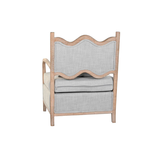 Sessel DKD Home Decor Tanne Polyester Hellbraun Hellgrau (66 x 70 x 88 cm)