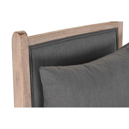 Sessel DKD Home Decor Tanne Polyester Dunkelgrau Hellbraun (57 x 85 x 71,5 cm)