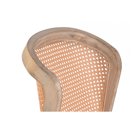 Esszimmerstuhl DKD Home Decor Tanne Beige Polyester (46 x 61 x 86 cm)