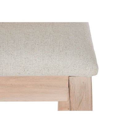 Esszimmerstuhl DKD Home Decor Tanne Beige Polyester (46 x 61 x 86 cm)