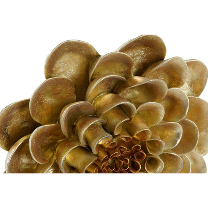 Wanddekoration DKD Home Decor Blume Gold 23 x 6 x 23 cm