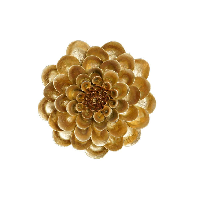 Wanddekoration DKD Home Decor Blume Gold 23 x 6 x 23 cm