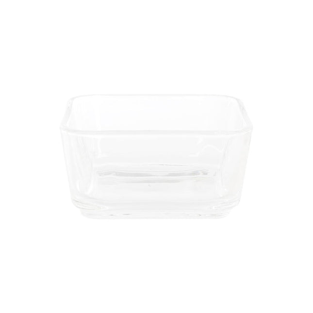 Tablett für Snacks DKD Home Decor 21 x 21 x 6 cm Kristall natürlich 280 ml