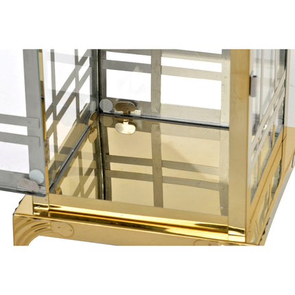 Straßenbeleuchtung DKD Home Decor Kristall Gold Metall (22 x 22 x 57 cm) (22 x 22 x 49 cm)