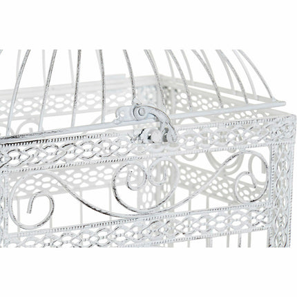 Käfig DKD Home Decor Weiß Metall (28 x 20 x 54 cm)