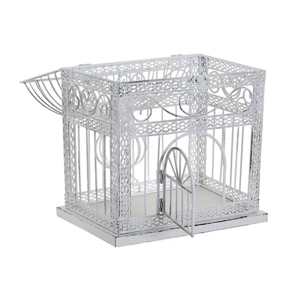 Käfig DKD Home Decor Weiß Metall (28 x 20 x 54 cm)