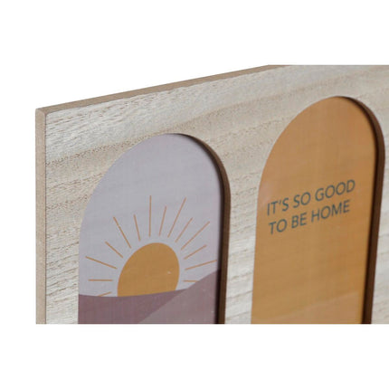Garderobe DKD Home Decor 56 x 5 x 23,5 cm natürlich Bunt Holz MDF Boho
