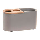 Becher DKD Home Decor natürlich Grau Zement Bambus (11 X 4,5 X 6 CM)