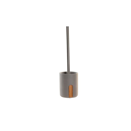 Toilettenbürste DKD Home Decor natürlich Grau Zement Bambus (9,5 X 9,5 X 36,5 CM)