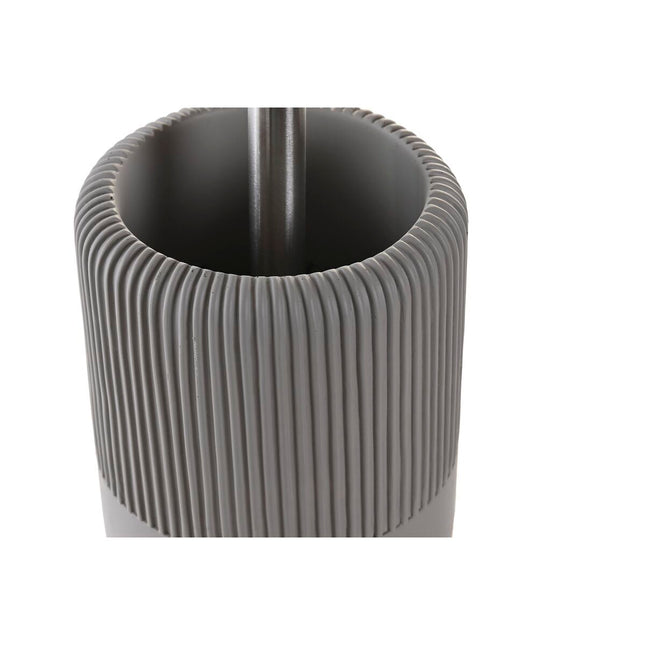 Toilettenbürste DKD Home Decor Grau Zement Edelstahl (11 X 11 X 36,5 CM)