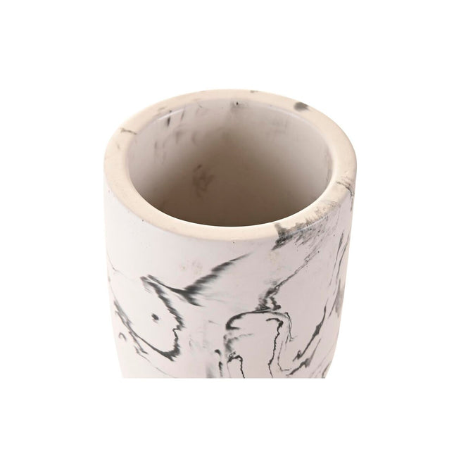 Becher DKD Home Decor Schwarz Zement Weiß (7 X 7 X 9,5 CM)