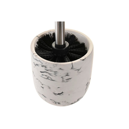 Toilettenbürste DKD Home Decor Schwarz Zement Weiß (10 x 10 x 36 cm)