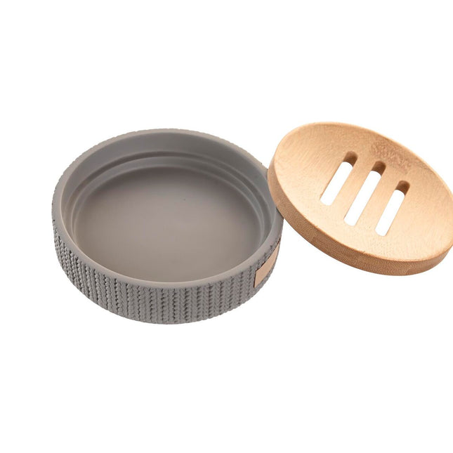 Seifenschale DKD Home Decor Grau (11 x 11 x 2,5 cm)
