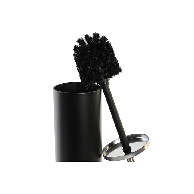 Toilettenbürste DKD Home Decor Silberfarben Schwarz Metall Edelstahl (10 x 10 x 38,4 cm)