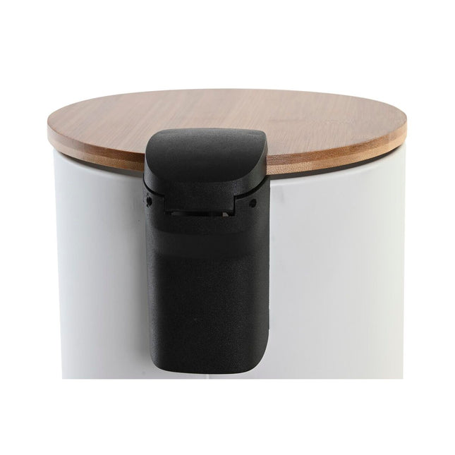Papierkorb mit Pedal DKD Home Decor natürlich Weiß 3L