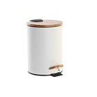 Papierkorb mit Pedal DKD Home Decor natürlich Weiß 3L